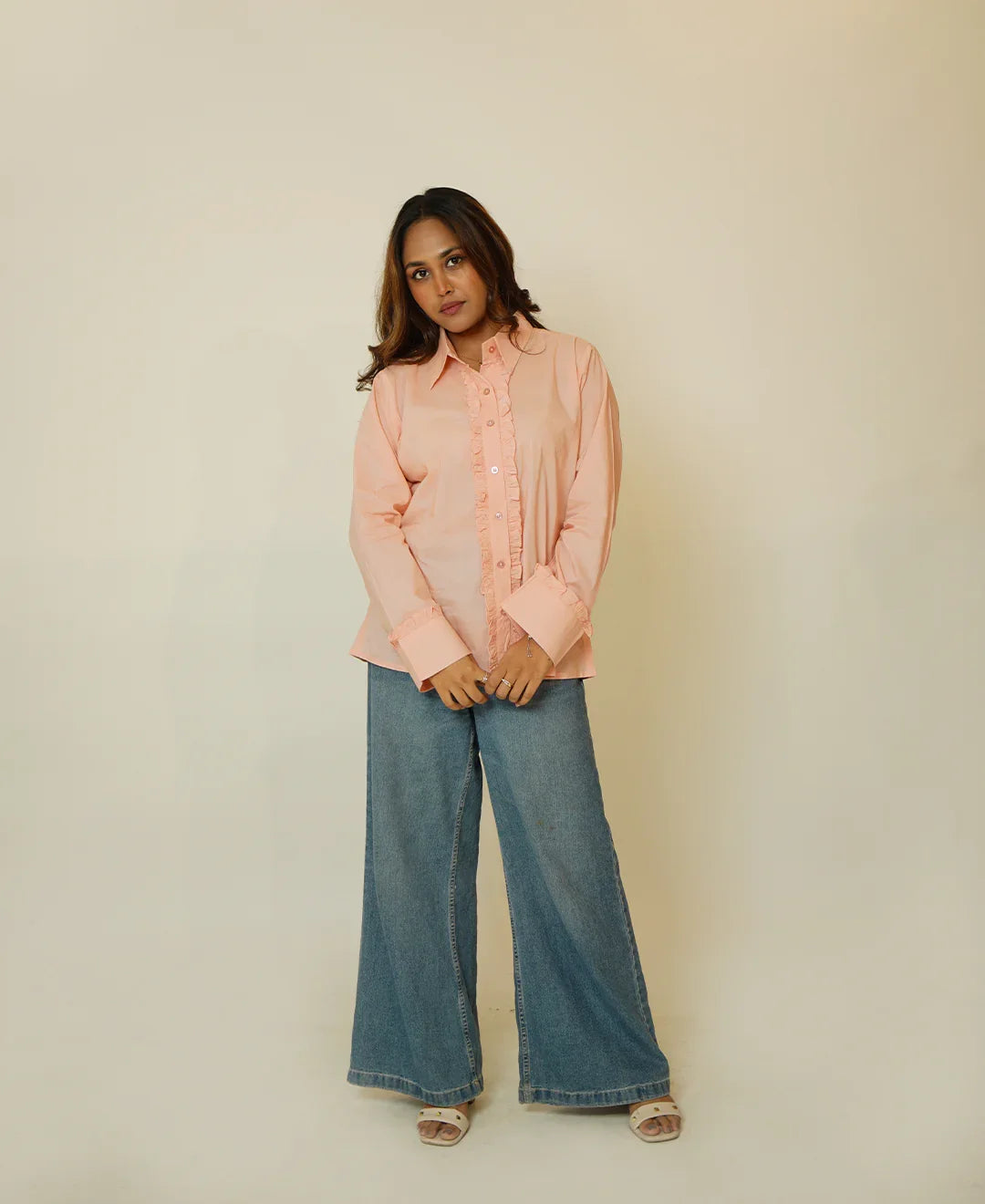 Cambridge Cotton Ruffled Shirt