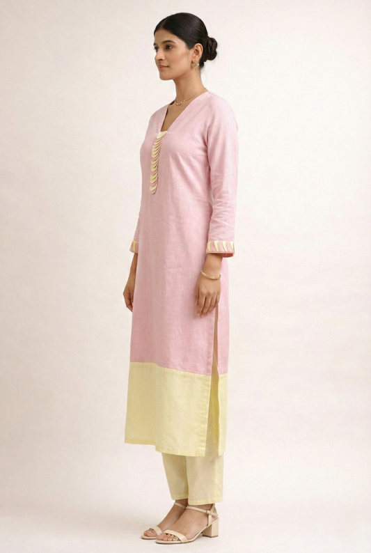 Melon Yellow Kurta