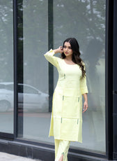 Princess Kantha Stitch Kurta Set