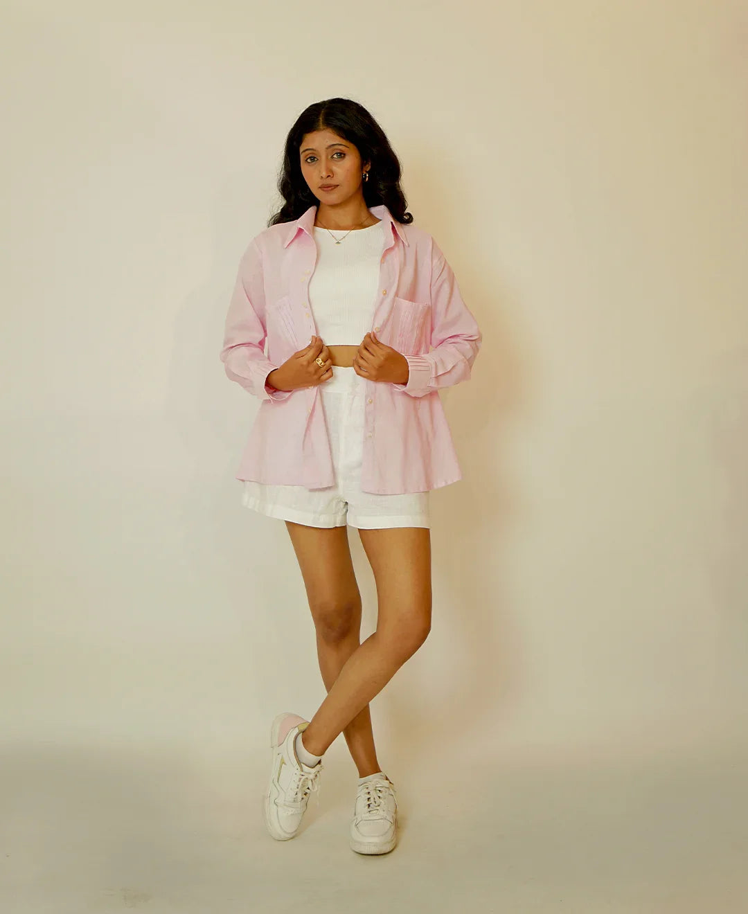 The Pinstripe Pocket – Organic Cotton Shirt with Pintucks & Oversized Pocket
