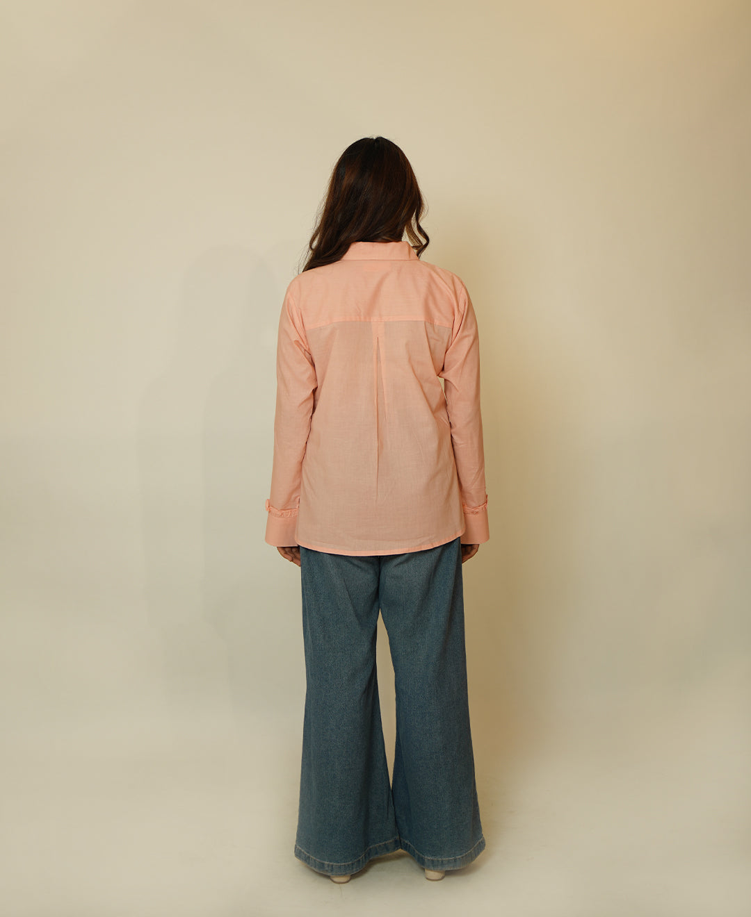 The Ruffle Affair (Cambridge Cotton Ruffled Detailing on Front & Cuff Shirt)