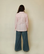 The Subtle Statement (Self Pattern Loose Fit with ballon Sleeve Shirt)