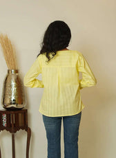 The Edge Cut – Women’s Edge-Cut Double-Breasted Cotton Shirt