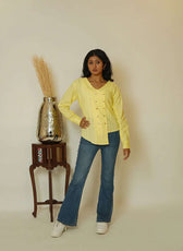 The Edge Cut – Women’s Edge-Cut Double-Breasted Cotton Shirt