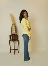 The Edge Cut – Women’s Edge-Cut Double-Breasted Cotton Shirt