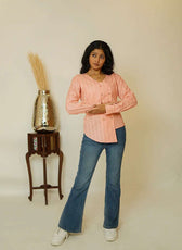 The Edge Cut – Women’s Edge-Cut Double-Breasted Cotton Shirt