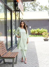 Princess Kantha Stitch Kurta Set