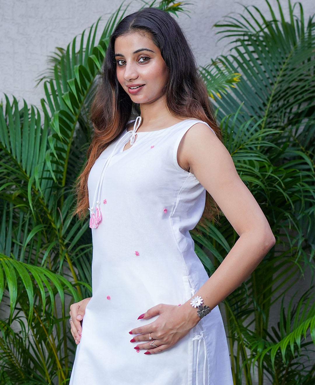 French Criss Cross Kurta Set – Organic Cotton Kurta & Pant