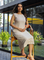 The Kantha stich A-line Dress