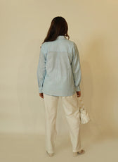 The Pinstripe Pocket – Organic Cotton Shirt with Pintucks & Oversized Pocket