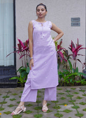 French Criss Cross Kurta Set – Organic Cotton Kurta & Pant