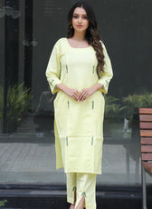 Princess Kantha Stitch Kurta Set