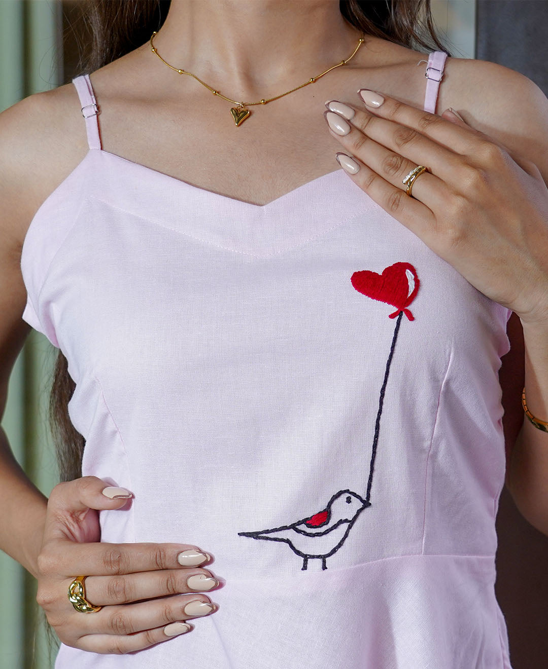The Birds Heart – Organic Pure Cotton Short Dress