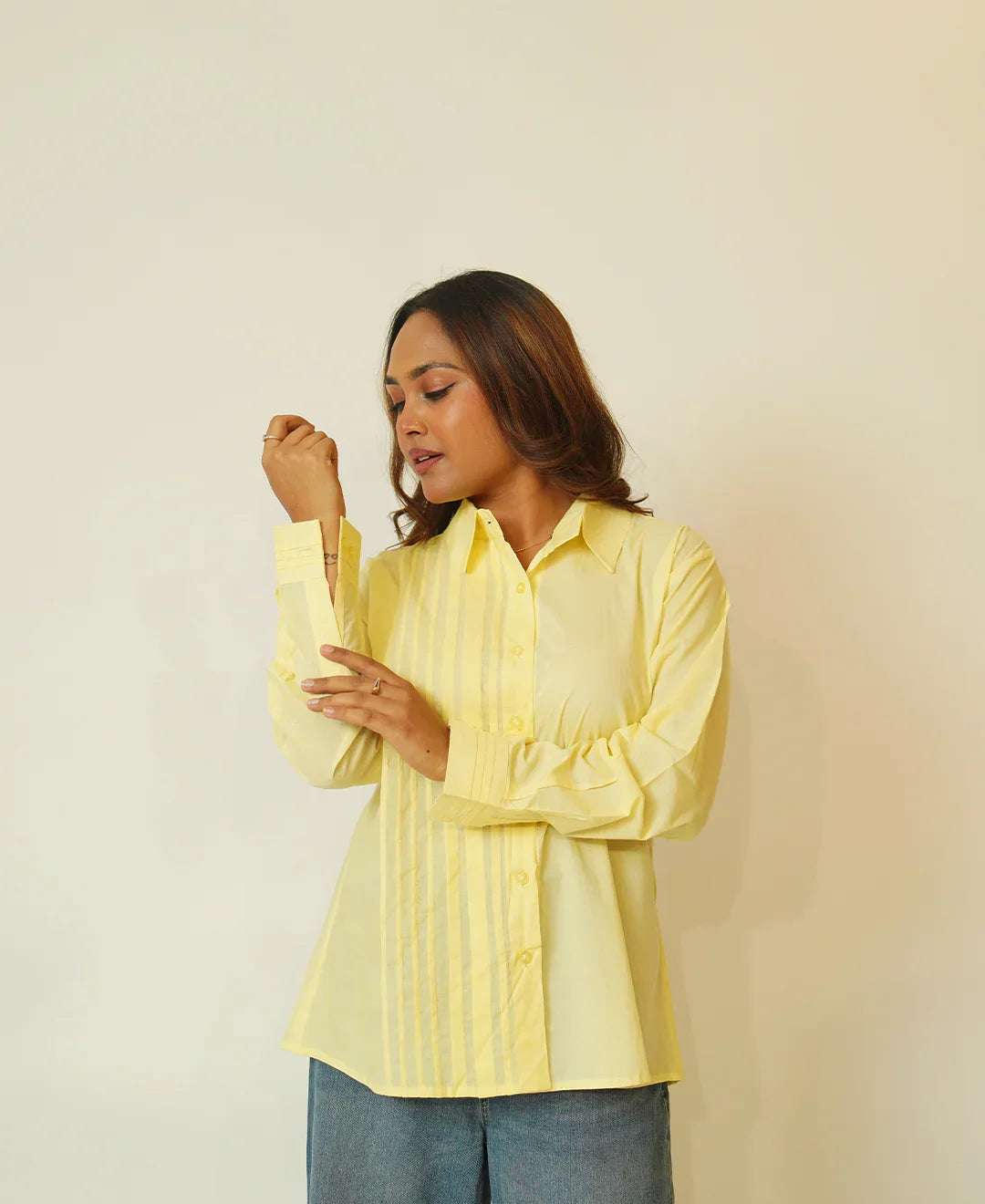 The Pinned Classic (Cambridge Cotton Based Pintucks or Front & Sleeveless Shirt)