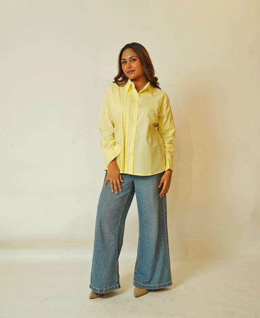 The Pinned Classic (Cambridge Cotton Based Pintucks or Front & Sleeveless Shirt)