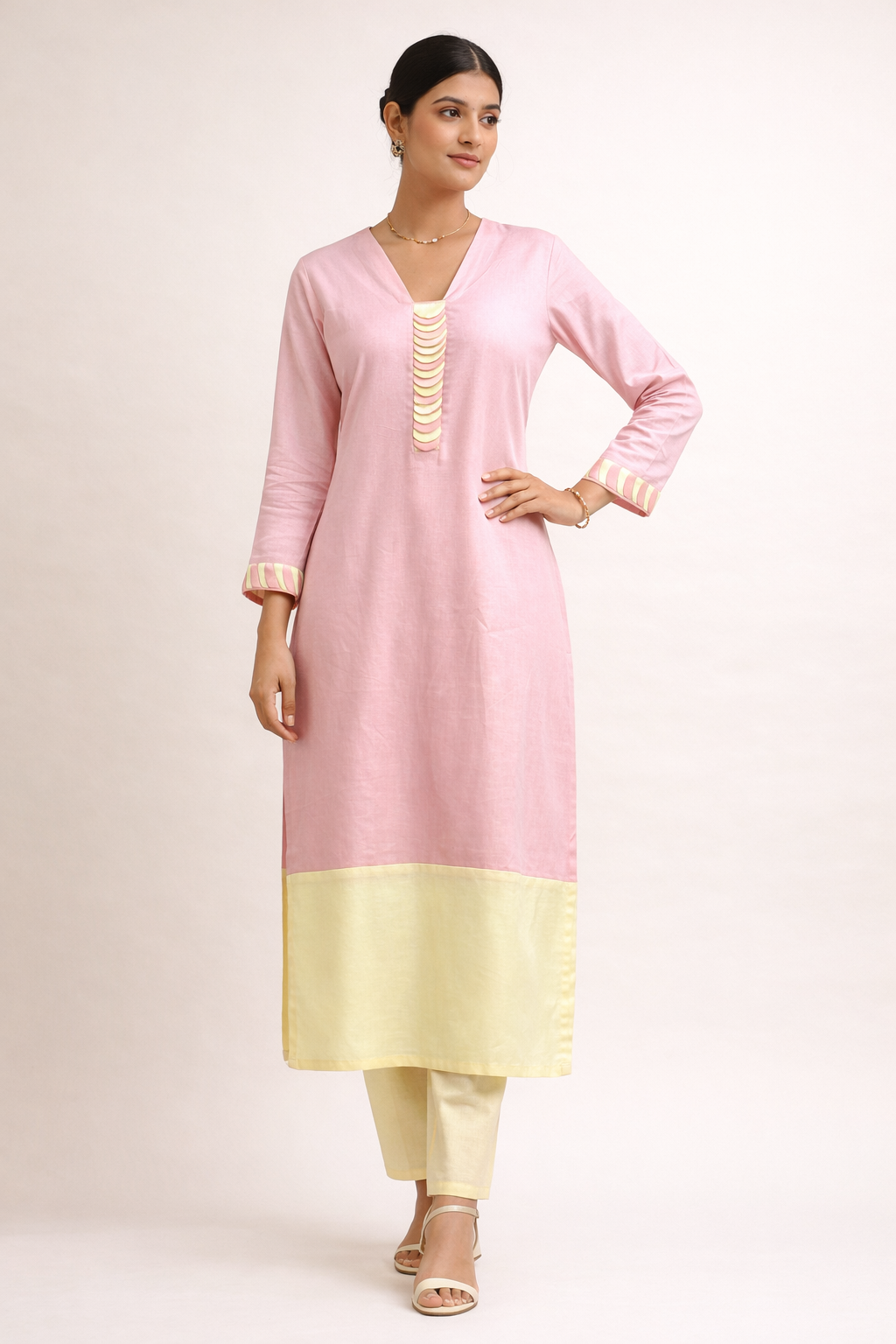 Melon Yellow Kurta