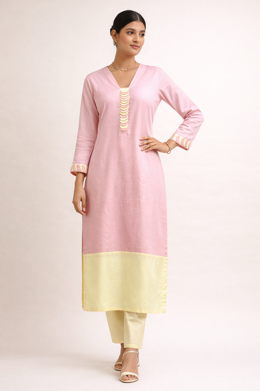 Melon Yellow Kurta