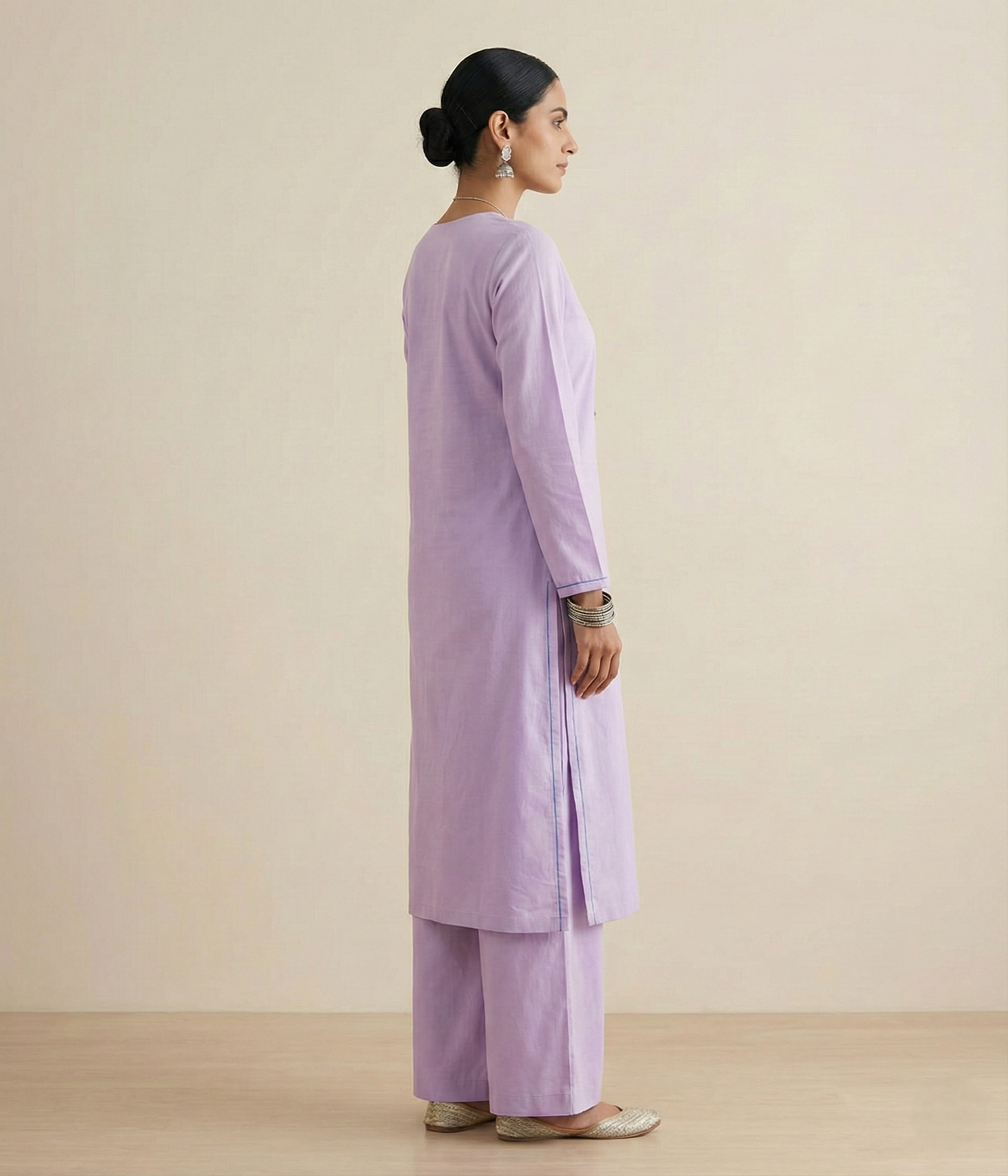 Pleats and Threads Kurta Set