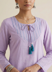 Pleats and Threads Kurta Set