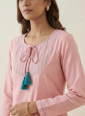 Pleats and Threads Kurta Set