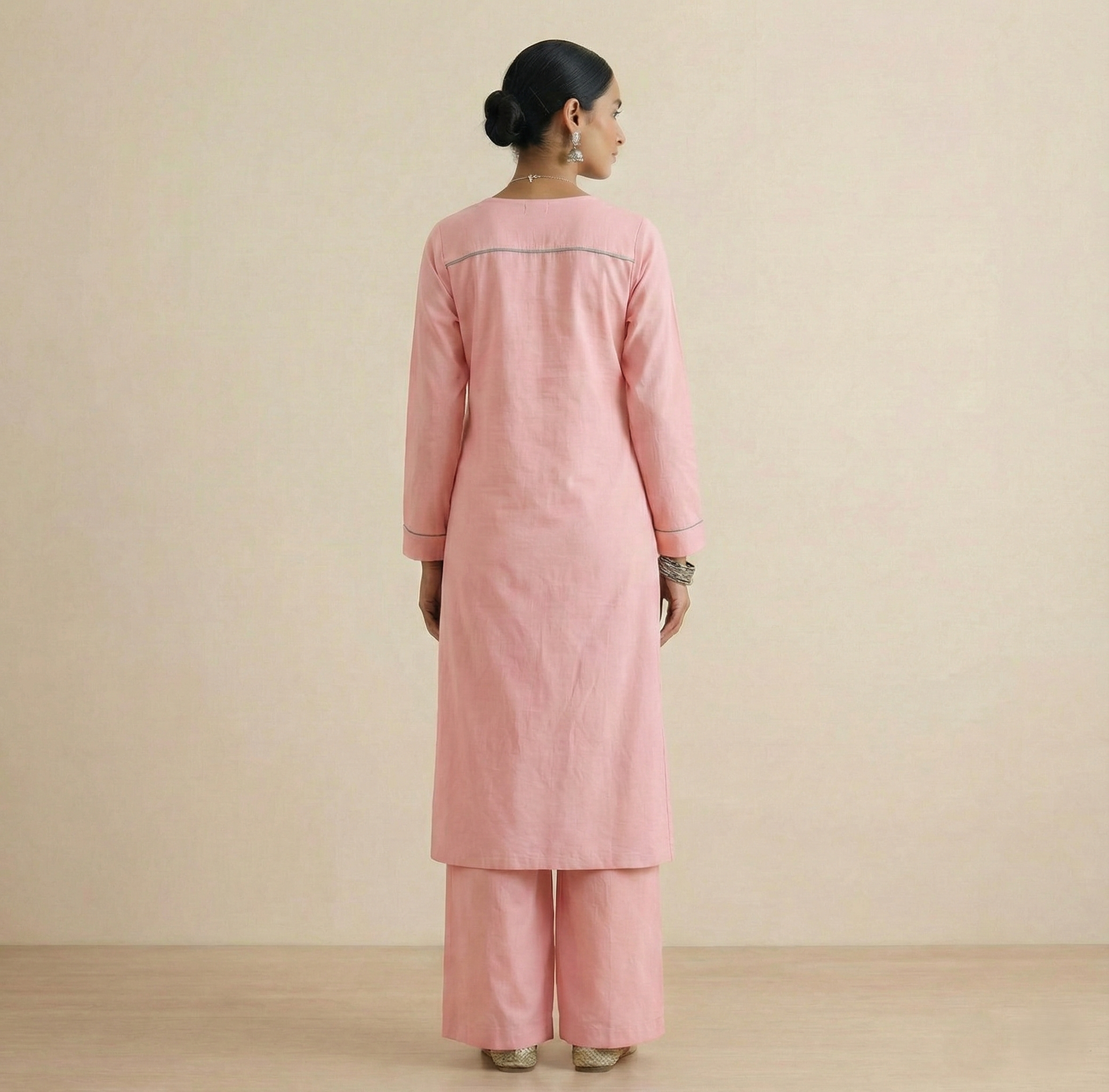 Pleats and Threads Kurta Set