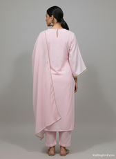Self Pearly Farsi Short Kurta Set