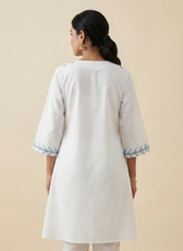 Blue and White Stripy Kurta Set