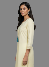Pleats and Threads Kurta Set